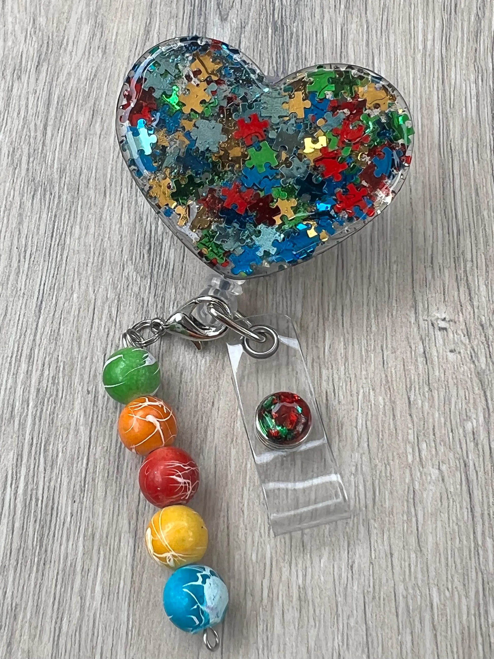 Autism Badge, Be Kind badge, heart badge, Autistic Badge, ASD Badge, Neurodivergent Badge, Puzzle Badge, psychiatrists, mental health month