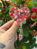 Strawberry Shortcake Heart Badge Reel, Nurse Badge, Love badge, healthcare worker badge, Teacher Badge Reel, peds badge, Strawberry Badge