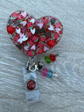 Strawberry Shortcake Heart Badge Reel, Nurse Badge, Love badge, healthcare worker badge, Teacher Badge Reel, peds badge, Strawberry Badge