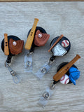 Baseball Badge, softball badge reel, sports badge reel, coach badge reel, nurse badge reel, Rec center badge