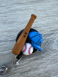 Baseball Badge, softball badge reel, sports badge reel, coach badge reel, nurse badge reel, Rec center badge