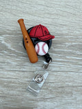 Baseball Badge, softball badge reel, sports badge reel, coach badge reel, nurse badge reel, Rec center badge