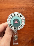 Cat Badge Reel, Toe Beans badge, Kitten Badge, Nurse Badge, Student Nurse, LVT badge, Nurse Gift, DVM badge, RVT badge, Veterinary Badge