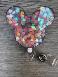 Hearts Badge Reel, Love Badge Reel, Valentine’s Day Badge, Worker ID Badge, Valentines Hearts, Mouse Ears Badge, Teacher Badge