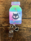 Kitty Badge Reel (pill bottle), vet tech badge, Med nurse badge, nurse badge, pharmacy badge, RX badge, Pill Badge, Pharmacist badge