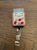 Pharmacist badge reel, Med-surg badge, Chill pill badge reels, nurse badge, RN badge, rhinestone badge reel, bling badge, Pharmacy Badge