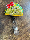 Taco badge reel, food badge reel, nurse badge reel, funny badge reel, work badge, taco Tuesday