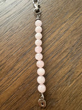 Cervical dilation beads, badge reel accessories, labor and delivery teaching tool, L&D nurse, maternity nurse, midwife, pink quartz