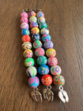 Cervical dilation beads, badge reel accessories, labor and delivery teaching tool, L&D nurse, maternity nurse, midwife, nurse gift