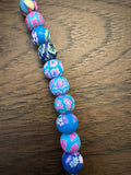 Cervical dilation beads, badge reel accessories, labor and delivery teaching tool, L&D nurse, maternity nurse, midwife, nurse gift
