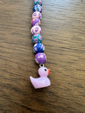 Duck Cervical dilation beads, badge reel accessories, labor and delivery teaching tool, L&D nurse, maternity nurse, midwife, nurse gift