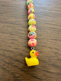 Duck Cervical dilation beads, badge reel accessories, labor and delivery teaching tool, L&D nurse, maternity nurse, midwife, nurse gift