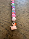Duck Cervical dilation beads, badge reel accessories, labor and delivery teaching tool, L&D nurse, maternity nurse, midwife, nurse gift