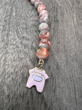 Dilation beads, badge reel accessories, labor and delivery teaching tool, L&D nurse, maternity nurse, midwife tools