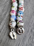 Cervical dilation beads, badge reel accessories, labor and delivery teaching tool, L&D nurse, maternity nurse, midwife