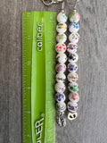 Cervical dilation beads, badge reel accessories, labor and delivery teaching tool, L&D nurse, maternity nurse, midwife