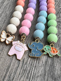 Cervical dilation beads, badge reel accessories, labor and delivery teaching tool, L&D nurse, maternity nurse, midwife, effacement beads