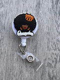 Black nurses rock badge reel, healthcare worker, nurse badge, work badge, badge reel, black excellence, black queen