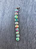 Cervical dilation beads, badge reel accessories, labor and delivery teaching tool, L&D nurse, maternity nurse, midwife, nurse gift