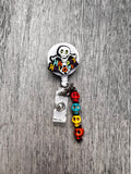 Halloween Badge Reel, Skeleton Badge, Nurse Badge, Ghost Badge, Skull Badge, silly skeleton badge