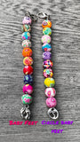 Cervical dilation beads, badge reel accessories, labor and delivery teaching tool, L&D nurse, maternity nurse, midwife, nurse gift