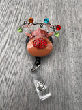 Reindeer badge reel, holiday badge, Christmas badge, snowman badge, Santa Badge reel, X-mas Badge Reel, Rudolph Badge reel, Red nose Reinder