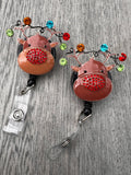 Reindeer badge reel, holiday badge, Christmas badge, snowman badge, Santa Badge reel, X-mas Badge Reel, Rudolph Badge reel, Red nose Reinder