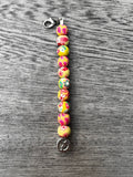 Cervical dilation beads, badge reel accessories, labor and delivery teaching tool, L&D nurse, maternity nurse, midwife, nurse gift