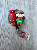 Elf badge reel, Christmas badge reel, Candy Cane Badge, Candy Badge Reel, Holiday Badge
