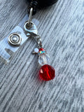 Badge Charm, Cute Badge Holder Charm, Badge Buddy, RN Badge Buddy, Badge Reel Charms, Santa Charm, Santa Hat charm, chrismas charm, Xmas