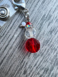 Badge Charm, Cute Badge Holder Charm, Badge Buddy, RN Badge Buddy, Badge Reel Charms, Santa Charm, Santa Hat charm, chrismas charm, Xmas