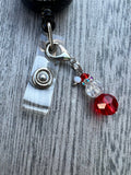 Badge Charm, Cute Badge Holder Charm, Badge Buddy, RN Badge Buddy, Badge Reel Charms, Santa Charm, Santa Hat charm, chrismas charm, Xmas