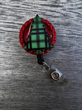 Christmas tree badge, Stocking Badge, Reindeer Badge, Man Badge, Tree Badge Reel, Mens Badge Reel, Christmas badge