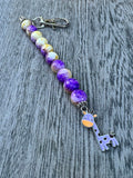 Cervical dilation beads, badge reel accessories, labor and delivery teaching tool, L&D nurse, maternity nurse, midwife, giraffe, zoo animal