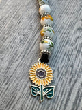 Sunflower Cervical dilation beads, badge reel accessories, labor and delivery teaching tool, L&D nurse, maternity nurse, Effacement tool,