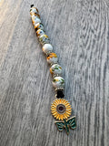 Sunflower Cervical dilation beads, badge reel accessories, labor and delivery teaching tool, L&D nurse, maternity nurse, Effacement tool,