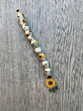 Sunflower Cervical dilation beads, badge reel accessories, labor and delivery teaching tool, L&D nurse, maternity nurse, Effacement tool,
