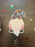 Gnome Christmas badge reel, fun badge, Christmas badge, funny badge, holiday badge, winter badge
