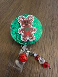 Christmas badge reel, X-mas badge, Christmas Tree badge, Candy Cane Badge, Gingerbread Man Badge, cookie badge, gingerbread twins badge