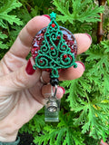 Christmas Tree badge reel, fun badge reel, Teacher Badge, RN gift, Worker ID Badge Reel, Nurse Gift, Santa Badge Reel, Xmas Badge