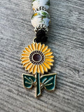 Sunflower Cervical dilation beads, badge reel accessories, labor and delivery teaching tool, L&D nurse, maternity nurse, Effacement tool,