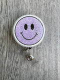 Happy badge reel, nurse badge reel, healthcare worker badge, Fun badge reel, work badge, retractable badge, rainbow badge, Smiley Face Badge