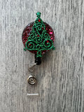 Christmas Tree badge reel, fun badge reel, Teacher Badge, RN gift, Worker ID Badge Reel, Nurse Gift, Santa Badge Reel, Xmas Badge