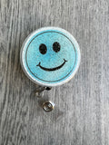 Happy badge reel, nurse badge reel, healthcare worker badge, Fun badge reel, work badge, retractable badge, rainbow badge, Smiley Face Badge