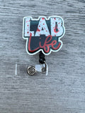 Lab Life Badge reel, Phlebotomist draw, lab badge reel charm, phlebotomist keychain, retractable badge reel, Nurse, Student Nurse, RN badge