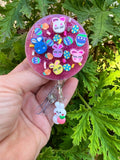 Peep bunny badge reel, Bunny badge reel, Easter badge Reel, Holiday Badge, Nurse gift, name tag, RN badge, Teacher Badge, Student ID badge