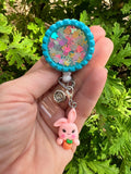 Easter bunnies Badge Reel, Bunny badge reel, Carrot Badge Reel, Easter badge Reel, Holiday Badge, Nurse gift, spring badge