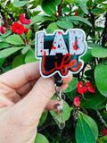 Lab Life Badge reel, Phlebotomist draw, lab badge reel charm, phlebotomist keychain, retractable badge reel, Nurse, Student Nurse, RN badge