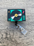 fun badge reel, 1980's badge reel, cassette tape Badge, old school badge reel, music badge reel,  Retro Badge, funny badge, anniversary gift