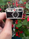 Camera badge reel, 1980's badge reel, Photography Badge, old school badge reel, M8 camera badge reel,  Retro Badge, funny badge,
